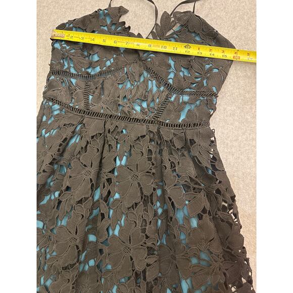 *NWT* Romeo and Juliet Black and Teal Lace Overlay Dress -  Size Medium - Picture 7 of 10